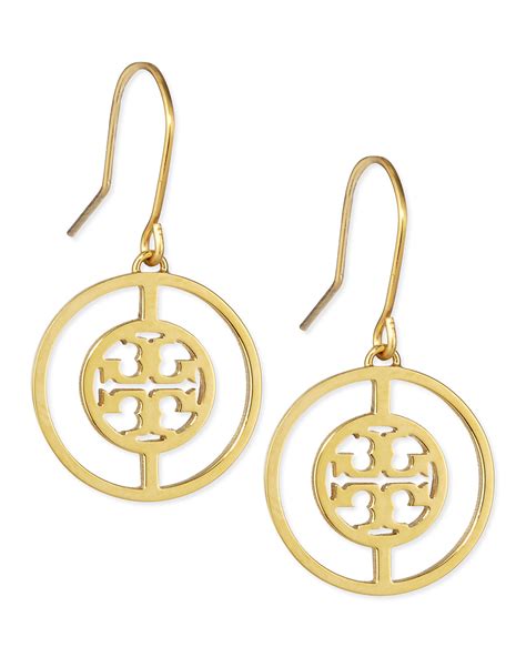 logo drop earring tory burch.